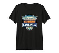 Kazakhstan Travel Vintage Illustration Design Premium T-Shirt