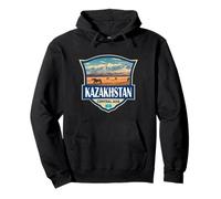 Kazakhstan Travel Vintage Illustration Design Pullover Hoodie