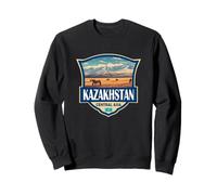 Kazakhstan Travel Vintage Illustration Design Sweatshirt