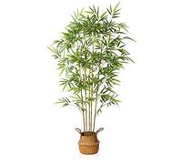 Kazeila Artificial Bamboo Tree Artificial Plants Tall Outdoor 160cm Fake PLants in Pot Large Artificial Plants Indoor for Home Office Garden Decoration(1Pack),Green