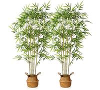 Kazeila Artificial Plants Large 160 cm Bamboo Artificial Plants in Pot Artificial Tree Indoor Plant for Home Garden Office Decoration (2 Pack)