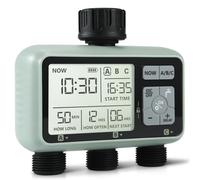 Kazeila Water Timer Irrigation System,3 Outlets Water Sprinkler Timer Lawn & Garden Watering Equipment/Automatic Watering System/IPX5 Waterproof/Child Lock Mode/Sprinklers for Lawns