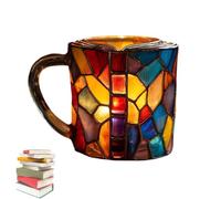 KazeRyu 11oz 3D Hand-Painted Book Coffee Mug - Stackable Novelty Cup for Hot/Cold Drinks, for Book Lovers(TypeC)