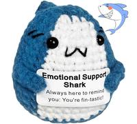 KAZGVN Pocket Hug, Emotional Support Gift, Crochet Animals, Cute Duck Plush, Emotional Support Plush Doll With Card, Cute Potato for Halloween Birthday Gifts Friends Party Decoration (Blue)