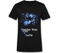 KAZHILAN Fantastic Swag Slender Man with A Guitar Ale O-Neck 100% Cotton Short Sleeve Unisex T-Shirt L Black