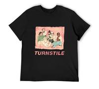 KAZHILAN Turnstile Love Connection American Hardcore Punk Band O-Neck 100% Cotton Short Sleeve Unisex T-Shirt XXXL Black