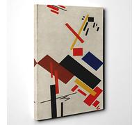 Kazimir Malevich House Under Construction Canvas Print | Gallery Wrapped 30mm Frame Wall Art | 30x20 inches | Ready to Hang | Modern Picture | Living Room Bedroom Lounge Office