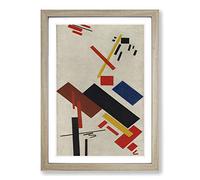 Kazimir Malevich House Under Construction Framed Print | A2 Oak Framed Wall Art | Ready to Hang | Modern Nature Picture | Living Room Bedroom Lounge Office