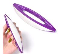 KAZIPOP 2PCS Chamois Nail Buffer, Sheep Leather Nail Polishing Brush, Sheepskin Nail Files for Manicure Pedicure, Natural Nail Shine Buffer Kit for Home Salon Use
