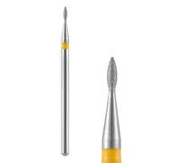 KAZIPOP Mini Flame Shape Diamond Cuticle Cleaning Nail Drill Bit Hard Alloy Gel Polish Remove Tool Two-way Drill Rotation ISO Standard Diameter Suitable for Most Drill Machine (XF)