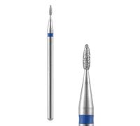 KAZIPOP Mini Flame Shape Diamond Cuticle Cleaning Nail Drill Bit Hard Alloy Gel Polish Remove Tool Two-way Drill Rotation ISO Standard Diameter Suitable for Most Drill Machine (M)