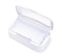 KAZIPOP Nail Tool Sterilizer Box Plastic Sterilizing Tray Nail Art Salon Sterilizing Tool Disinfectant Container for Manicure