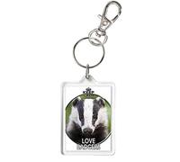KAZMUGZ BADGER KEYRING, Keep Calm And Love Badgers Keyring. Exclusive KazKeyz Design.