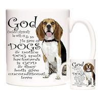 KAZMUGZ BEAGLE MUG, God Gave Us Dogs, Beagle Gift. Matching Beagle Items Available. Beagle coffee mug or tea cup