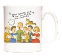 KAZMUGZ Choir Mug - 11oz White Ceramic Cup with Singing Group Illustration & Poetic Caption - Gift for Choir Members, Music Teachers & Vocalists - Dishwasher Safe - Boxed for Gifting