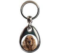 KAZMUGZ Cocker Spaniel Dog KEYRING. Heavy quality metal gift keyring. Double sided keychain. Puppy Dog Pet gift.