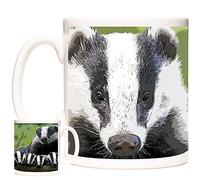 KAZMUGZ CUTE BADGER MUG Magnificently Cute Badgers on an 11oz ceramic mug. Dishwasher and Microwave safe Customizable Custom personalizable gift ANIMALS of The WORLD RANGE