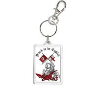 KAZMUGZ ENGLAND SAINT GEORGE AND THE DRAGON KEYRING, Novelty England Keyring, Can be personalised,