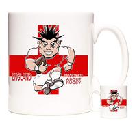 KAZMUGZ English Rugby Mug. England Passionate About Rugby. 11oz Ceramic Mug for Fans of World Cup Rugby