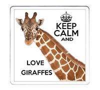 KAZMUGZ GIRAFFE COASTER, Keep Calm and Love Giraffes. Matching Giraffe Ceramic Mug Available. Gift for Birthdays, Easter, Christmas or any other celebration. Can Be Personalised