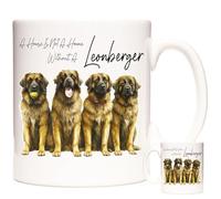 KAZMUGZ Leonberger Dog Mug - 11oz Ceramic Coffee Cup with “A House is Not A Home Without A Leonberger” Quote - Gift for Dog Lovers, Pet Owners, Breed Fans - Dishwasher & Microwave Safe