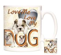 KAZMUGZ Lovely BULLDOG MUG GIFT Tea, coffee or hot chocolate mug. Birthday gift for Mum, Dad, Sister, Brother, Uncle, Aunt, Nan, Grandad, Friend, Girlfriend, Boyfriend, Best Mate, Collegue