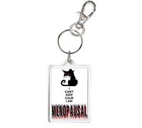 KAZMUGZ MENOPAUSE KEYRING, I Can't Keep Calm I Am Menopausal. Gift For Ladies Of A Certain Age.