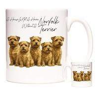 KAZMUGZ Norfolk Terrier Mug - “A House is Not A Home Without A Norfolk Terrier” - Cute Dog Lover Gift, White Ceramic Coffee Cup, Pet Owner Present, Terrier Breed Home Décor