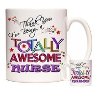 KAZMUGZ Nurse Mug. Thank You for Being A Totally Awesome Nurse. Dishwasher and Microwave Safe. 11 Ounces