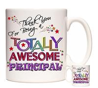 KAZMUGZ Principal Gift Coffee Mug. Thank You for Being A Totally Awesome Principal Mug. Coffee Tea or hot Chocolate Mug. Thank You Head Teacher Gift.