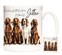 KAZMUGZ Setter Coffee Mug, A House is Not A Home Without A Setter. Images of Setter Dogs on an 11oz Ceramic Mug, Microwave and Dishwasher Safe