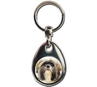 KAZMUGZ SHIH TZU Dog KEYRING. Heavy quality metal gift keyring. Double sided keychain. Puppy Dog Pet gift.