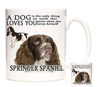 KAZMUGZ Springer Spaniel Gift Coffee Mug/Tea Cup, A Dog Loves You her/she