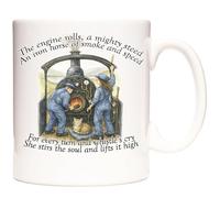 KAZMUGZ Steam Train Driver Mug - 11oz Ceramic Gift for Railway Lovers - Vintage Locomotive Design with Poem - Comes in Strong White Box - Ideal for Train Enthusiasts & Engine Drivers