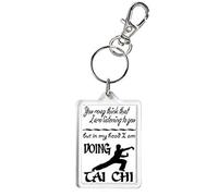 KAZMUGZ TAI CHI KEYRING, You May Think I Am Listening To You but In My Head I Am Doing Tai Chi, Can be personalised, Tai Chi Gift