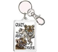 KAZMUGZ TIGER GIFT KEYRING. Crazy About Tigers. Affordable birthday, christmas or celebration gift. Can Be Personalised. Matching Tiger Mug and Coaster Available