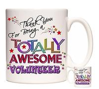 KAZMUGZ Volunteer Gift Coffee Mug. Thank You for Being A Totally Awesome Volunteer Mug. Coffee Tea or hot Chocolate Mug.