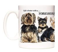 KAZMUGZ Yorkshire Terrier Mug, Life is Better with A Yorkshire Terrier. Yorkie Coffee Mug, Tea Cup or Hot Chocolate Mug