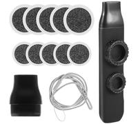 Kazoo Musical Instrument Double Holes Black with Replacement Lanyard