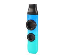 Kazoo Musical Instrument, Kazoo Adjustable Tone 10pcs Flute Diaphragm for Violin (High Gloss Cyan Blue Gradient)