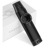 Kazoos with 5 extra Membranes, Metal Kazoo with Adjustable Tone for Guitar, Ukulele, Violin, Piano, Keyboard, Easy to Learn Musical Instruments for Kids/adults/Music Lovers. (black)