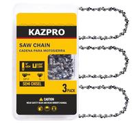 KAZPRO 16 Inch Chainsaw Chain 56 Drive Links, 3/8" LP Pitch, .050" Gauge, Low kickback, Lubrication System Chainsaw Blade fits Echo, Craftsman, Poulan, Homelite, Greenworks, etc, KP-S56 (3 Pack)
