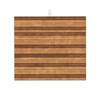 KazUp Dish Drying Mat Original Wood Color Texture Washable Microfiber Drainer Mat Absorbent Drying Pad For Kitchen Countertop 16 X 18 In