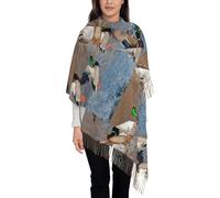 KazUp Mallards Duck Hunting Mallard Ducks, Scarf Womens Large Soft Cashmere Feel Shawls Wraps Light Stole 192x75 cm