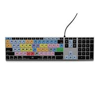 KB Covers Avid Media Composer Shortcut Keyboard for Windows PC, Backlit Aluminum Video Editing Keyboard, Color-Coded US Layout, USB-A Wired, Designed and Made in USA