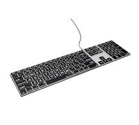 KB Covers Large Print Backlit Pro Aluminum Keyboard - macOS - US | High-Contrast Key Labels | Typing Visibility | Low-Light Workspaces Accessory