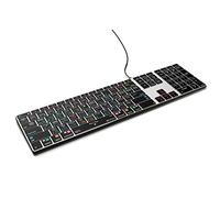 KB Covers Logic Pro Backlit Aluminum Keyboard with Shortcuts - MacOS Compatible Wired Editing Keyboard - US English Layout - Professional Audio Production