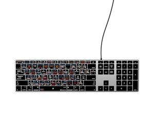 KB Covers - Photoshop Illustrator InDesign 3-in-1 Backlit Pro Aluminum Keyboard - macOS - US | Graphic Design Keyboard, Adobe Shortcuts | Backlit Keys
