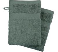KB Tradax Face Cloth Wash Mitt Set Pack of 4, 100% Organic Cotton - 500GSM Thick With Hanging Loop, Size 16cm x 21cm, Flannel Glove Pack Soft & Absorbent (Charcoal)