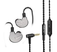 KB1 Wired Headphones with 3 Drivers, Memory, Noise Canceling, L-shape 3.5mm Plug, Aluminium Alloy